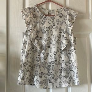 Adorable whimsical westmoon cactus print tee